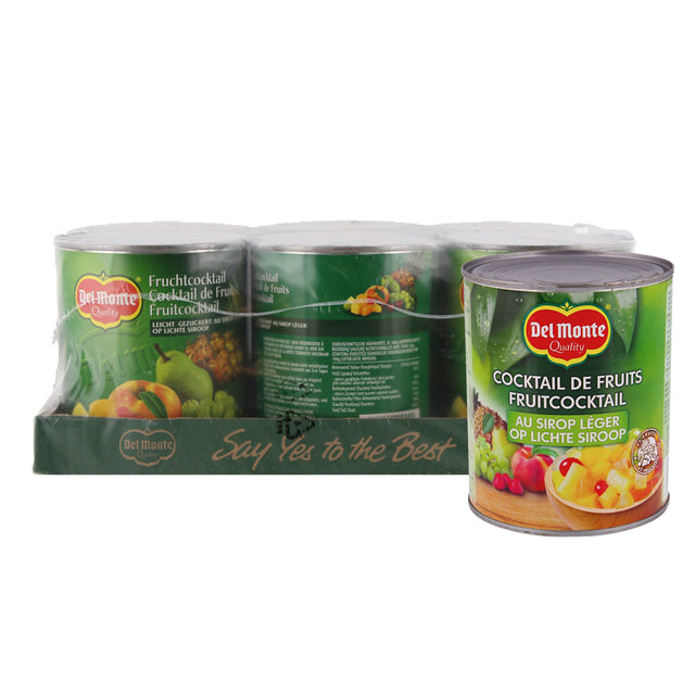 Del Monte Fruit Cocktail On Light Syrup 6x825G - Worldwide Delivery - Order Online
