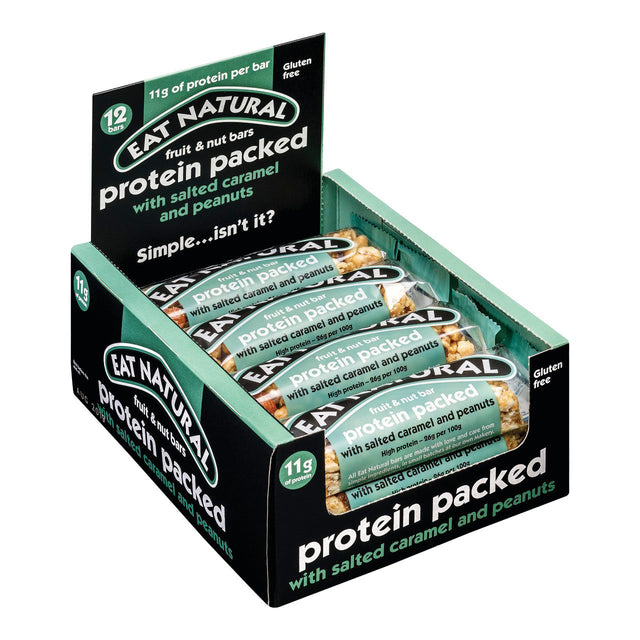 Eat Natural Salted Caramel & Peanut Fruit & Nut Bars 12 × 40g