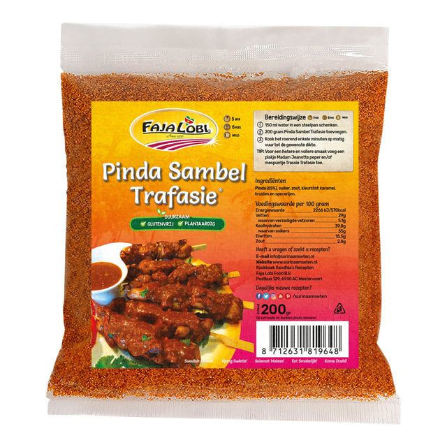 Faja Lobi Satésausmix Sambel Trafasie Satay peanut sauce, 500g