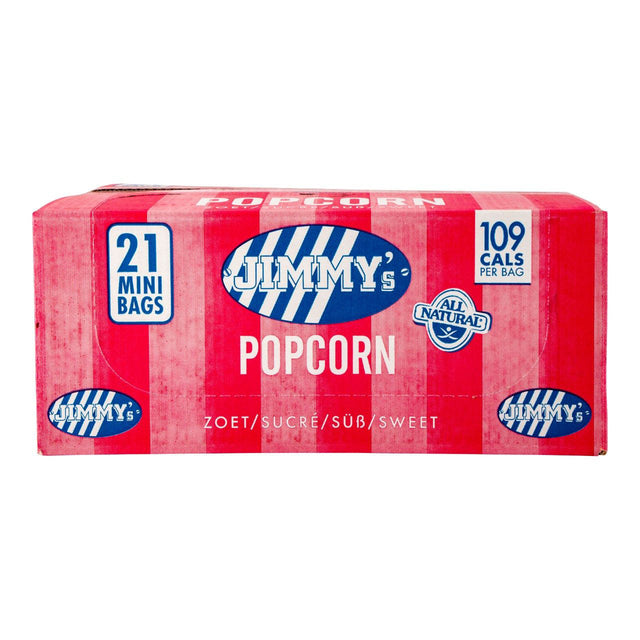 Jimmy's Popcorn Sweet Minibag 21x27G - Worldwide Delivery - Order Online