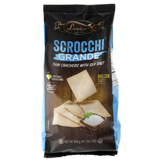 Laurieri Thin Crackers With Sea Salt Grande - Worldwide Delivery - Order Online
