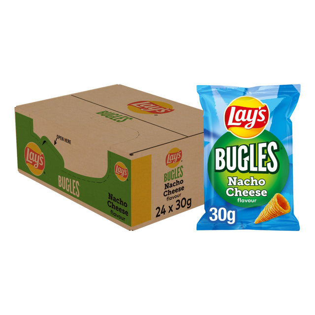Lay's Bugles Nacho Cheese Chips 24x30G - Worldwide Delivery - Order Online
