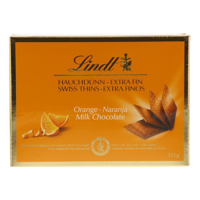 Lindt Chocolate Thins Orange - Worldwide Delivery - Order Online