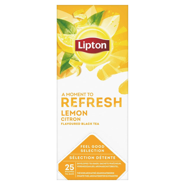 Lipton Black Tea Lemon 25-Pack - Worldwide Delivery - Order Online