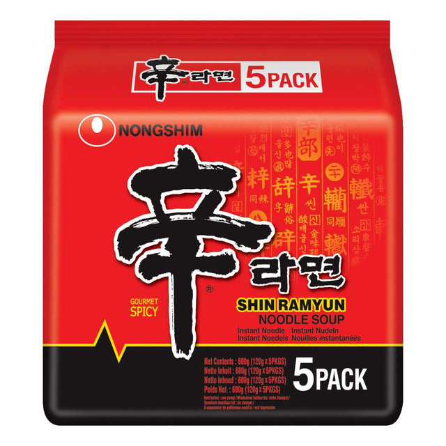 Nongshim Shin Ramyun Instant Noodles 5 × 120g