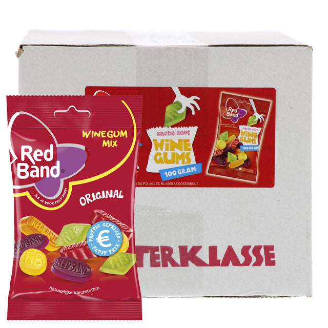 Red Band Winegum Soft Sweet 24x100G - Worldwide Delivery - Order Online