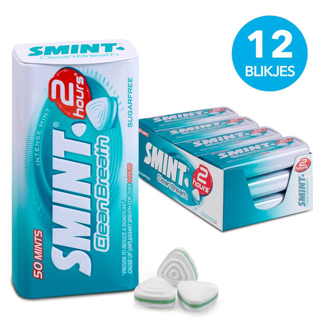Smint Mints Clean Breath, Intense Mint 12x35G - Worldwide Delivery - Order Online