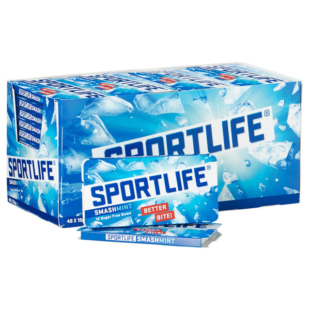 Sportlife Chewing Gum Smashmint 48x18G - Worldwide Delivery - Order Online