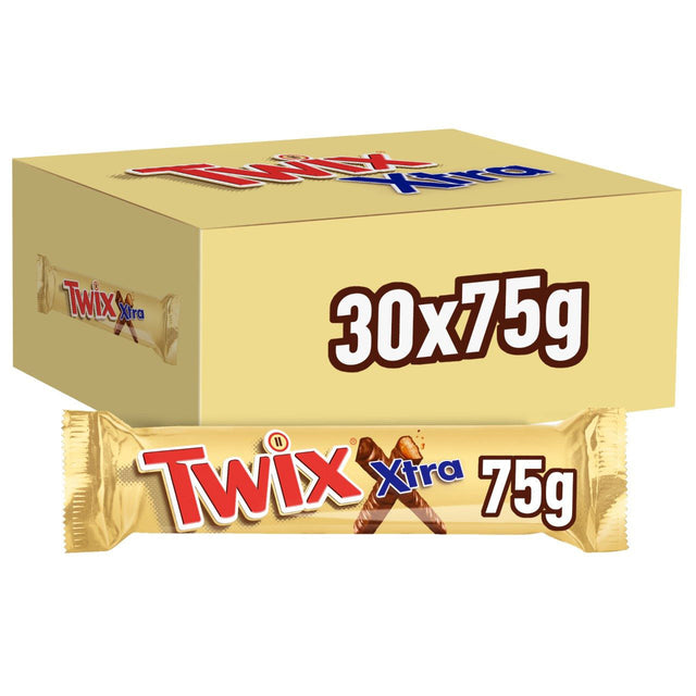 Twix Chocolate Bar Xtra 30x75G - Worldwide Delivery - Order Online