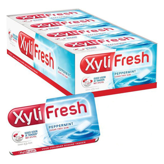 Xylifresh Chewing Gum Peppermint 24x18G - Worldwide Delivery - Order Online
