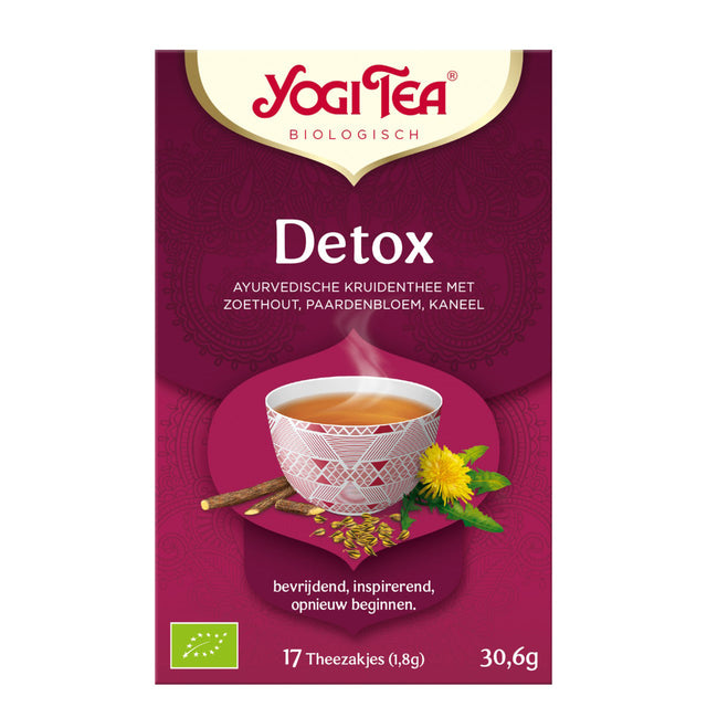 Yogi Tea Detox Tea, Bio 17-Pack - Worldwide Delivery - Order Online