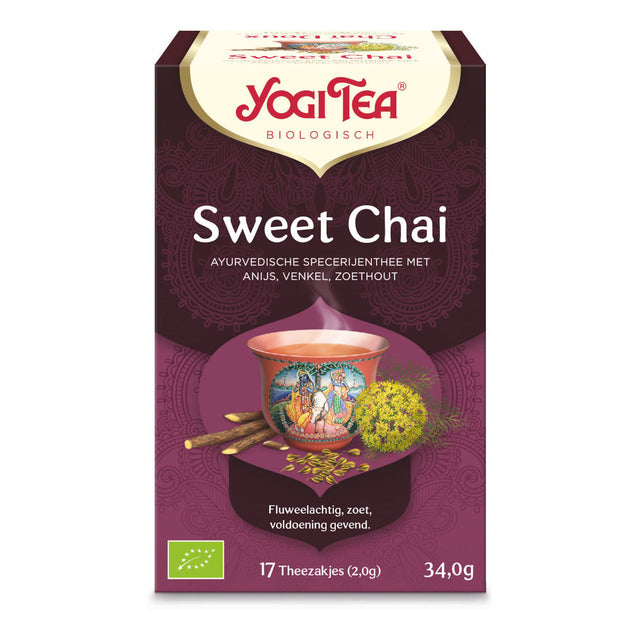 Yogi Tea Sweet Chai Tea, Bio 17-Pack - Worldwide Delivery - Order Online