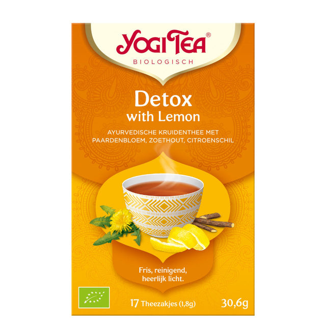 Yogi Tea Tea Detox With Lemon, Bio 17-Pack - Worldwide Delivery - Order Online