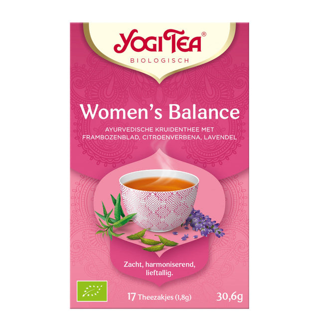 Yogi Tea Organic Herbal Tea Womans Balance 17-Pack - Worldwide Delivery - Order Online