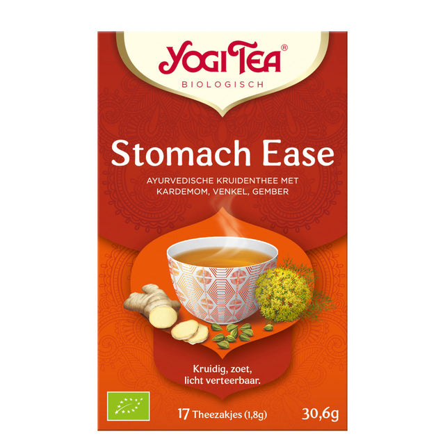 Yogi Tea Organic Herbal Tea Stomache Ease 17-Pack - Worldwide Delivery - Order Online