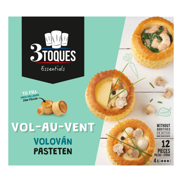3Toques Puff Pastry Cases with Lid 100g
