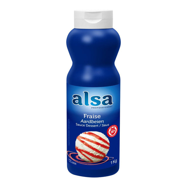 Alsa Dessert topping Strawberries 28% 1kg