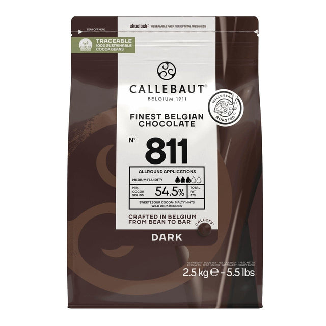 Callebaut Chocolate callets Dark 54,5% 2.5kg