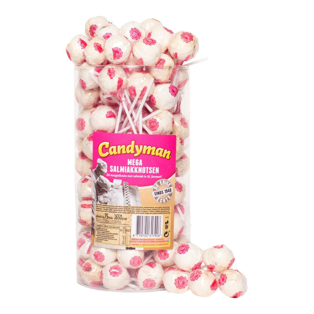 Candy Man Salmiakknots mega silo 75-pack Liquorice 1.65kg