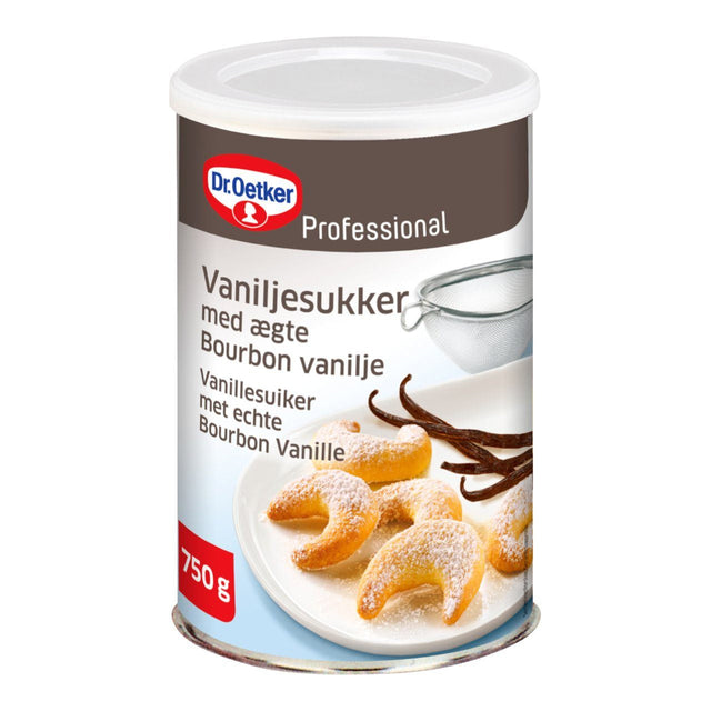 Dr. Oetker Bourbon vanillesuiker with echte bourbon Vanilla Baking mix 750g