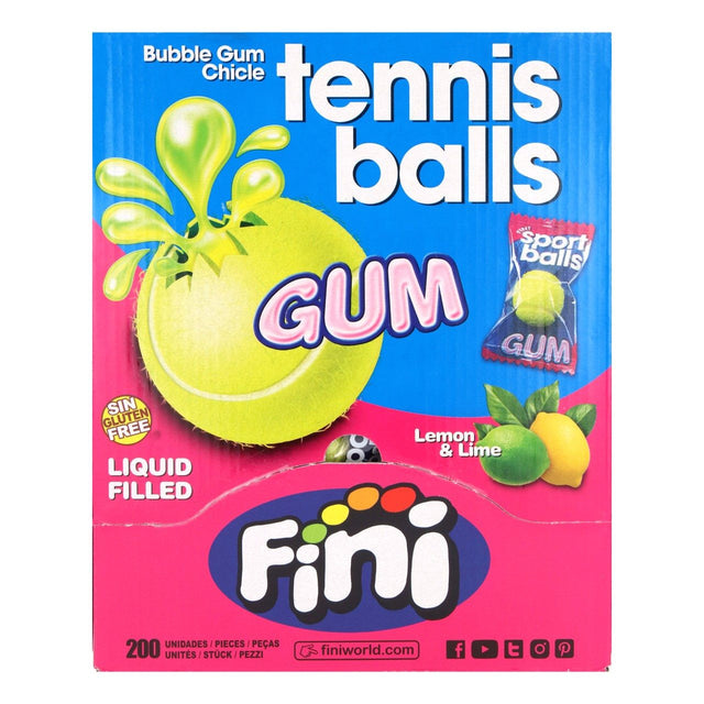Fini Bubble gum tennis balls 200-pack 1kg