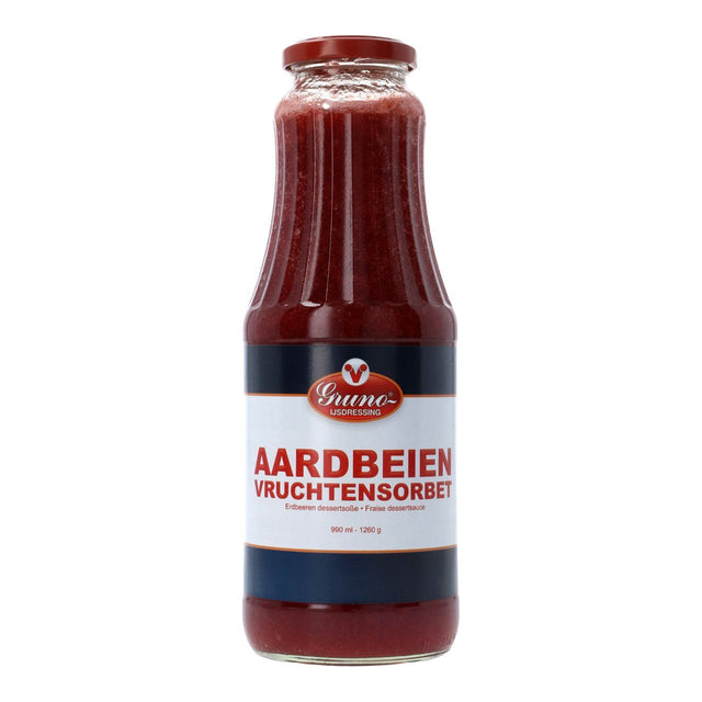 Gruno Ice Cream Topping Strawberries vruchtensorbet 990g