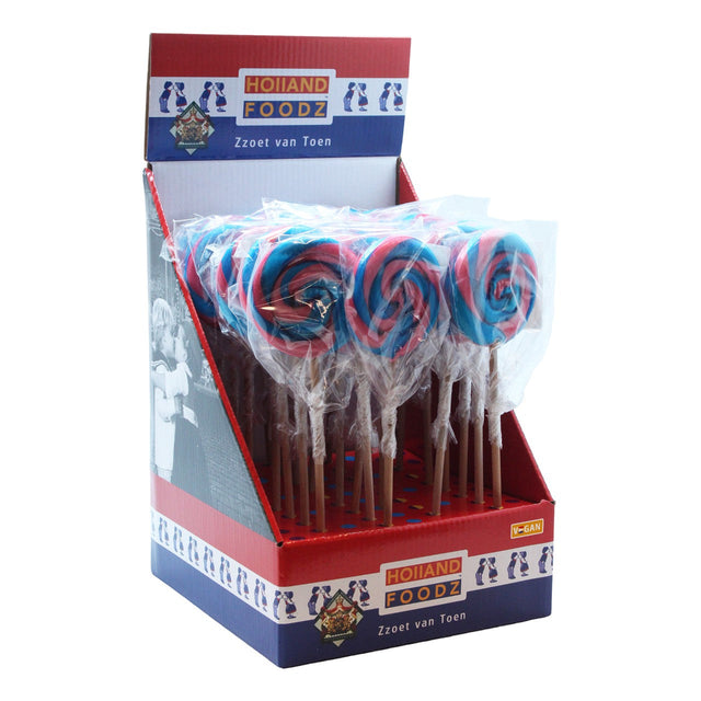 Holland Foodz Spiraal Lollipop Pink/Blue 30 × 45g
