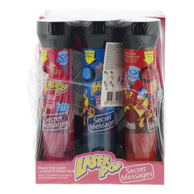 Kidsmania Laser pop Strawberry, Raspberry, Cherry 12-pack Fruit filling 480g