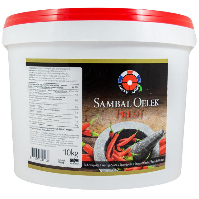 Lucky Label Sambal oelek 86% Table sauce 10kg