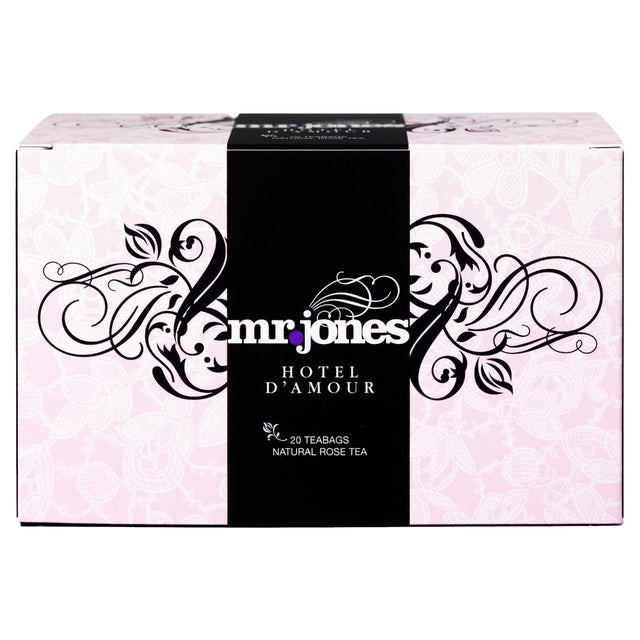 Mr Jones Black Tea with Rose Petal, BIO 20-pack 40g