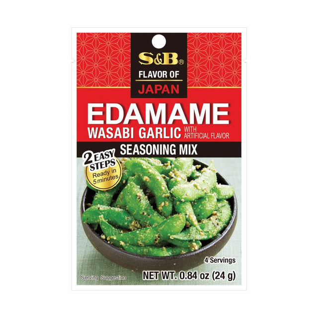 S&B Wasabi Garlic edamame seasoning mix 24g