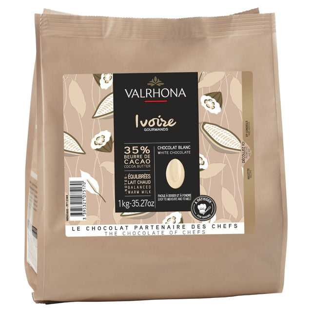 Valrhona Ivoire 35% White Chocolate 1kg