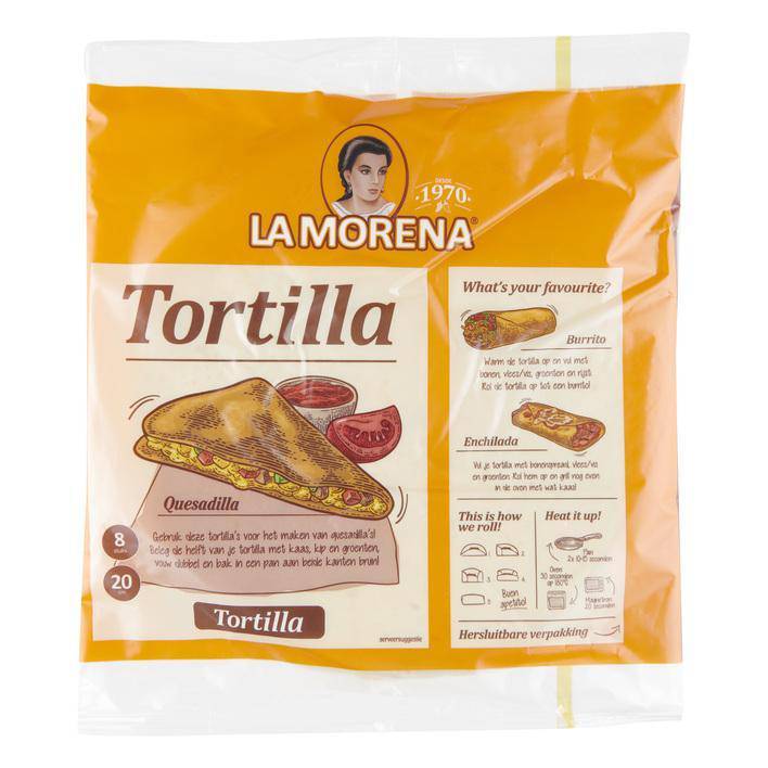 La Morena Tortilla Wraps Original Flavor for Authentic Mexican Cuisine Worldwide Delivery Pantry