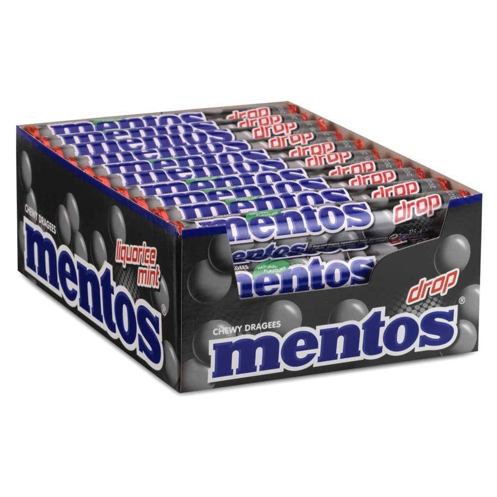 Mentos Licorice Roll 40Pack Delicious Licorice Candy for Endless