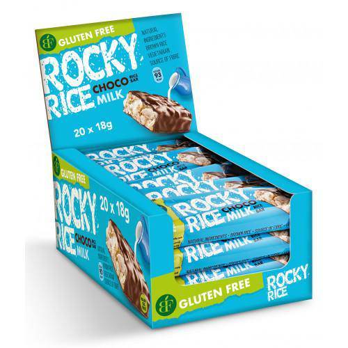 Rocky Rice Bar Milk Gluten Free 20x18G Buy Now Worldwide Delivery