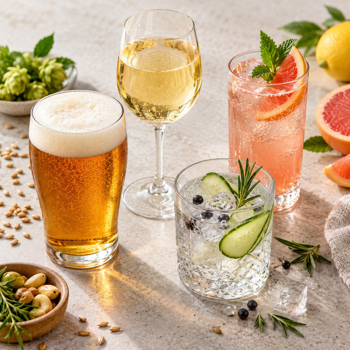 Selection of alcohol-free drinks from Pantry's Dutch and European range