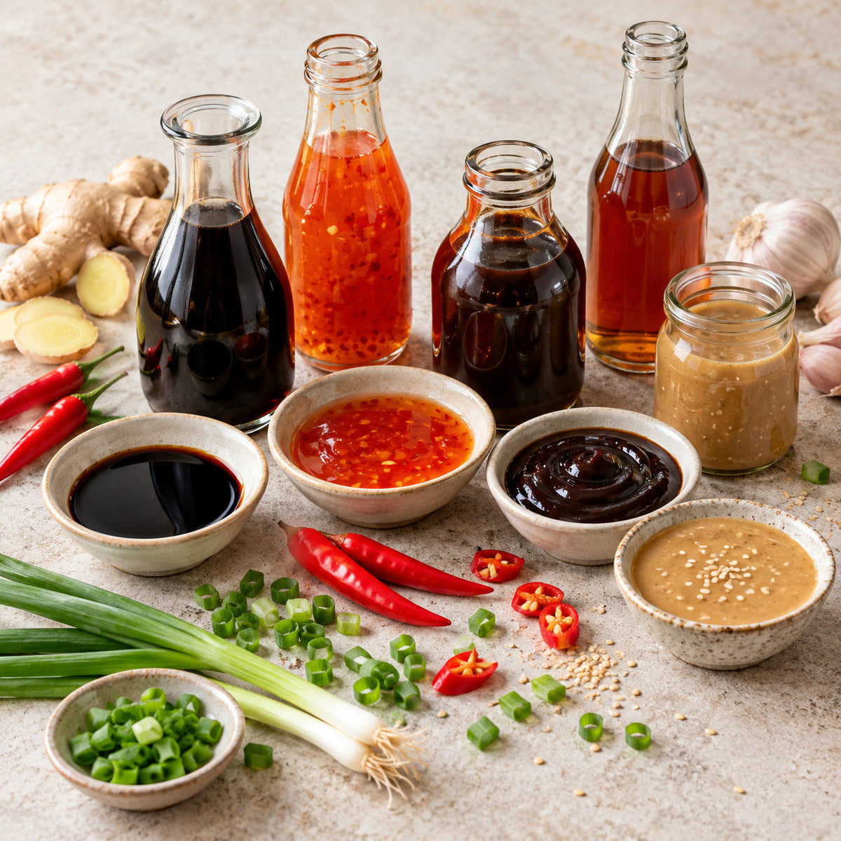 Selection of asian sauces from Pantry's Dutch and European range