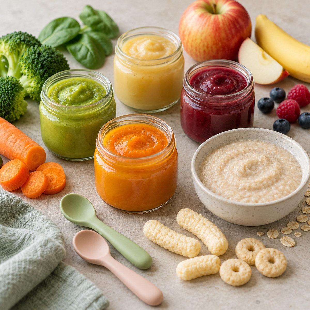 Selection of baby food from Pantry's Dutch and European range