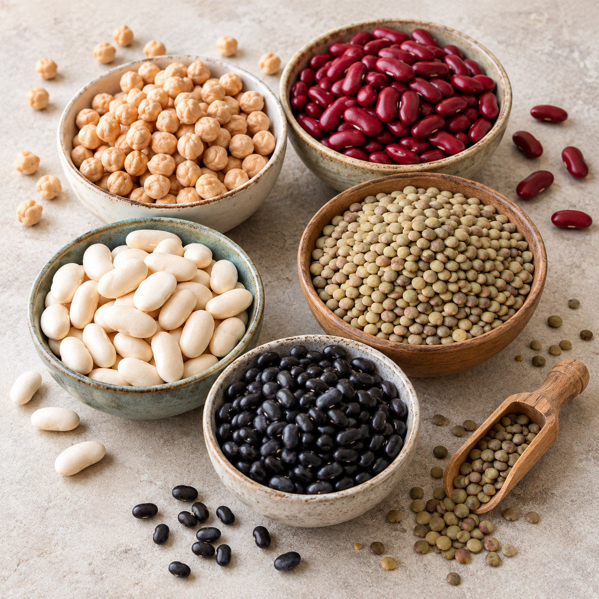 Selection of beans & pulses from Pantry's Dutch and European range