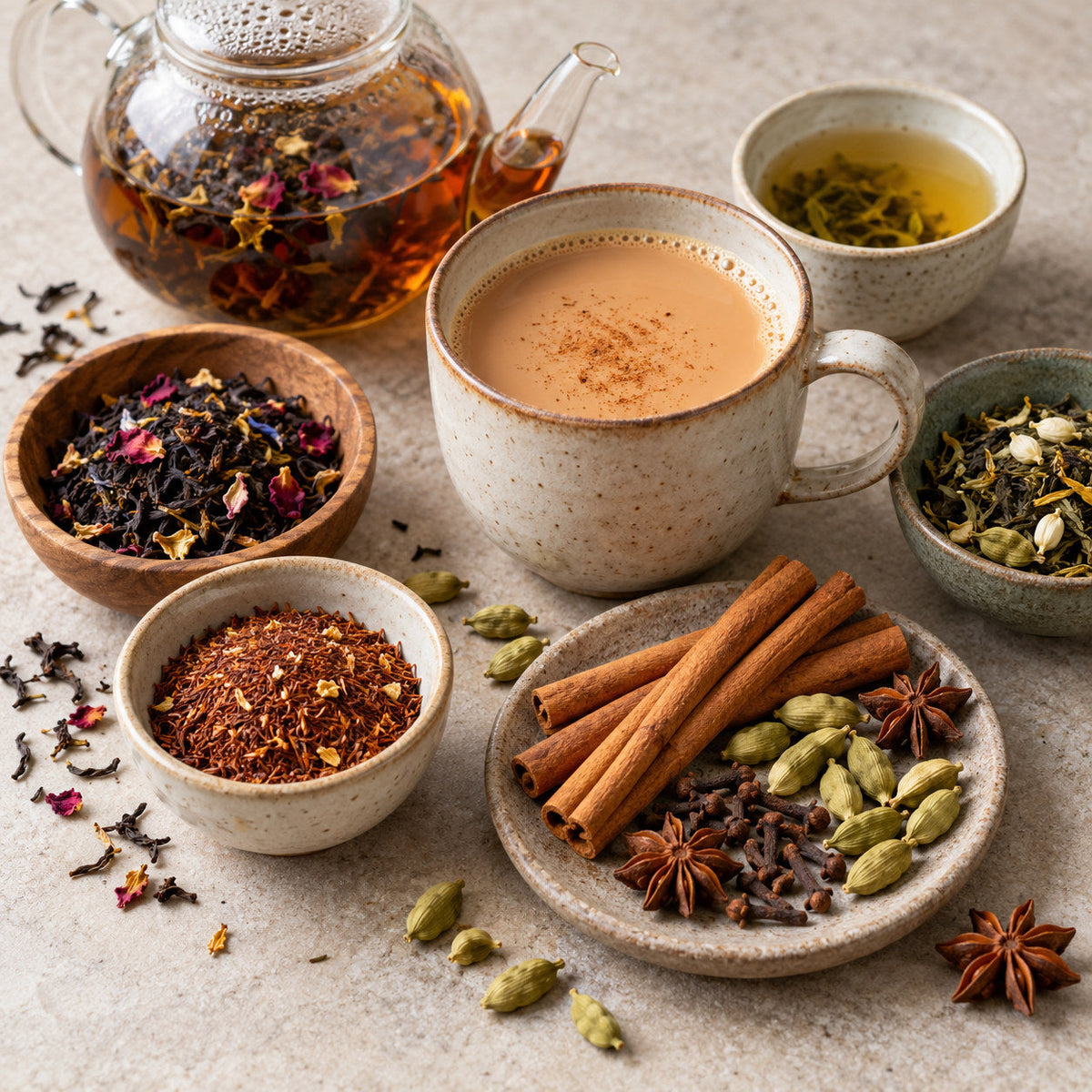Selection of chai & specialty tea from Pantry's Dutch and European range