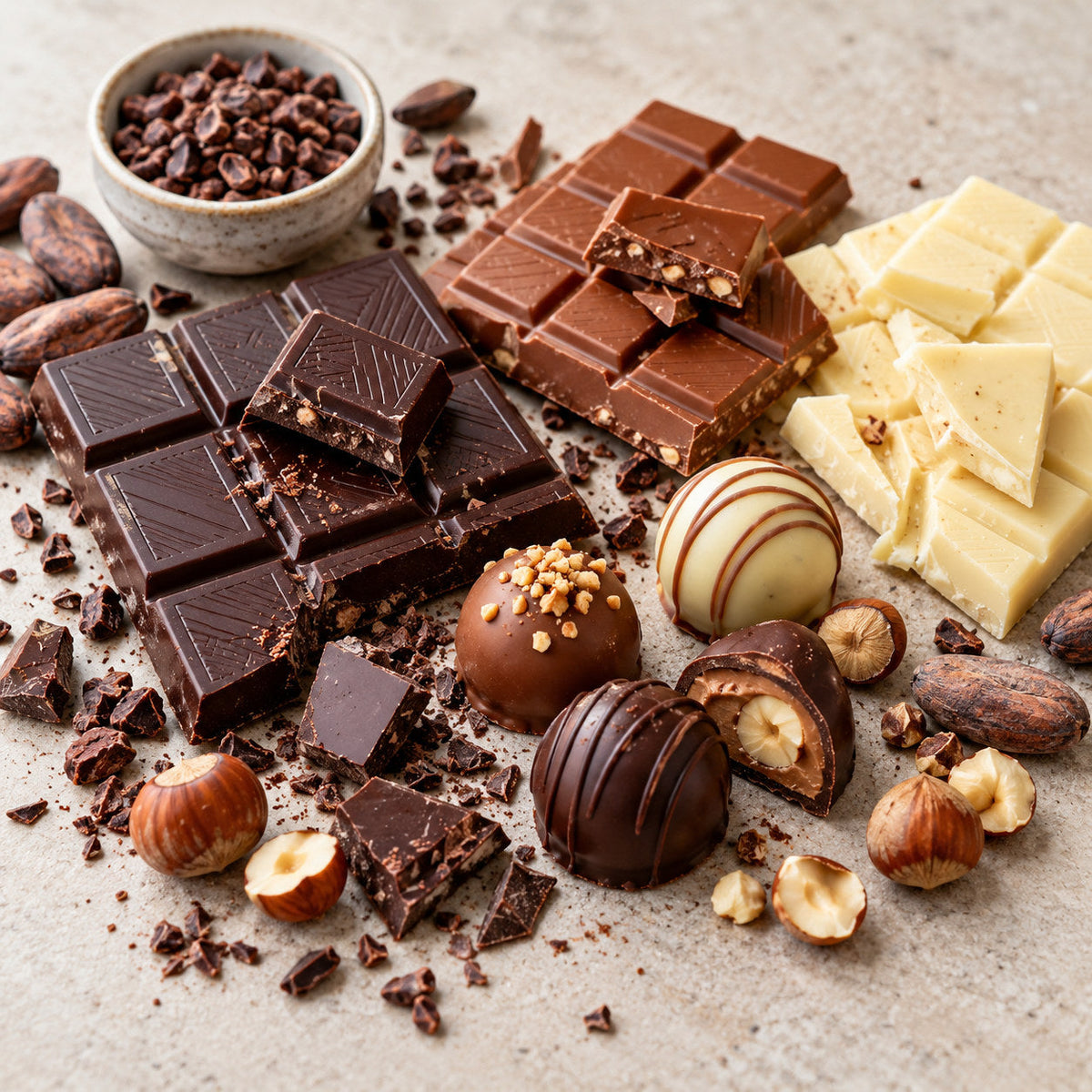 Selection of chocolate from Pantry's Dutch and European range