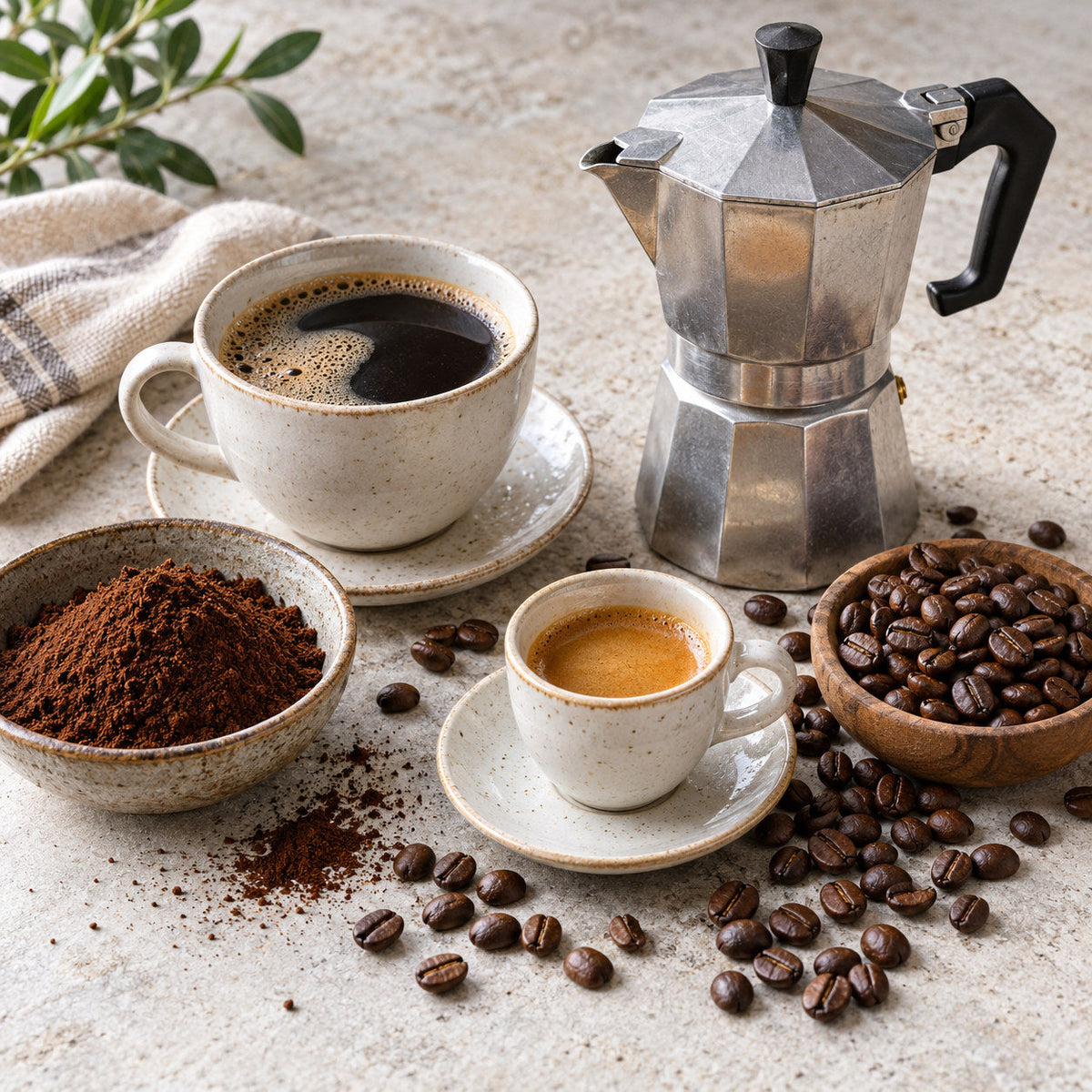 Selection of coffee from Pantry's Dutch and European range
