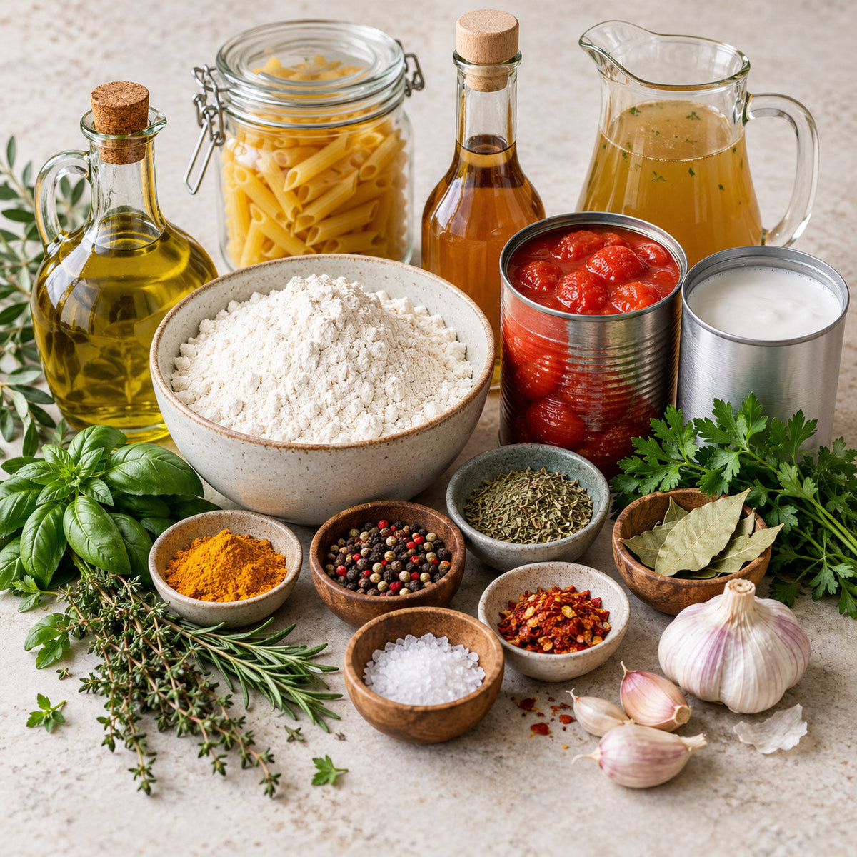 Selection of cooking ingredients from Pantry's Dutch and European range