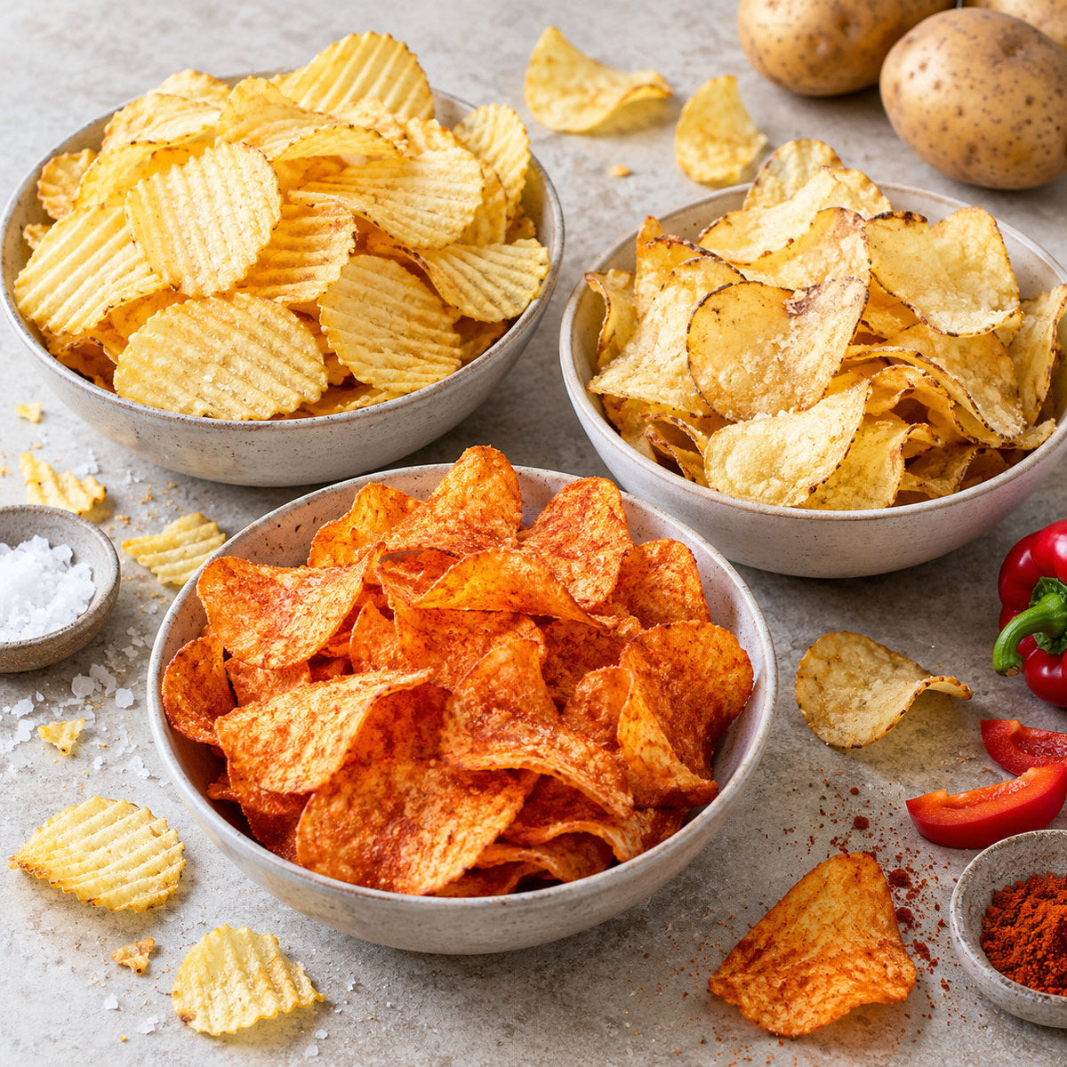 Selection of crisps & chips from Pantry's Dutch and European range