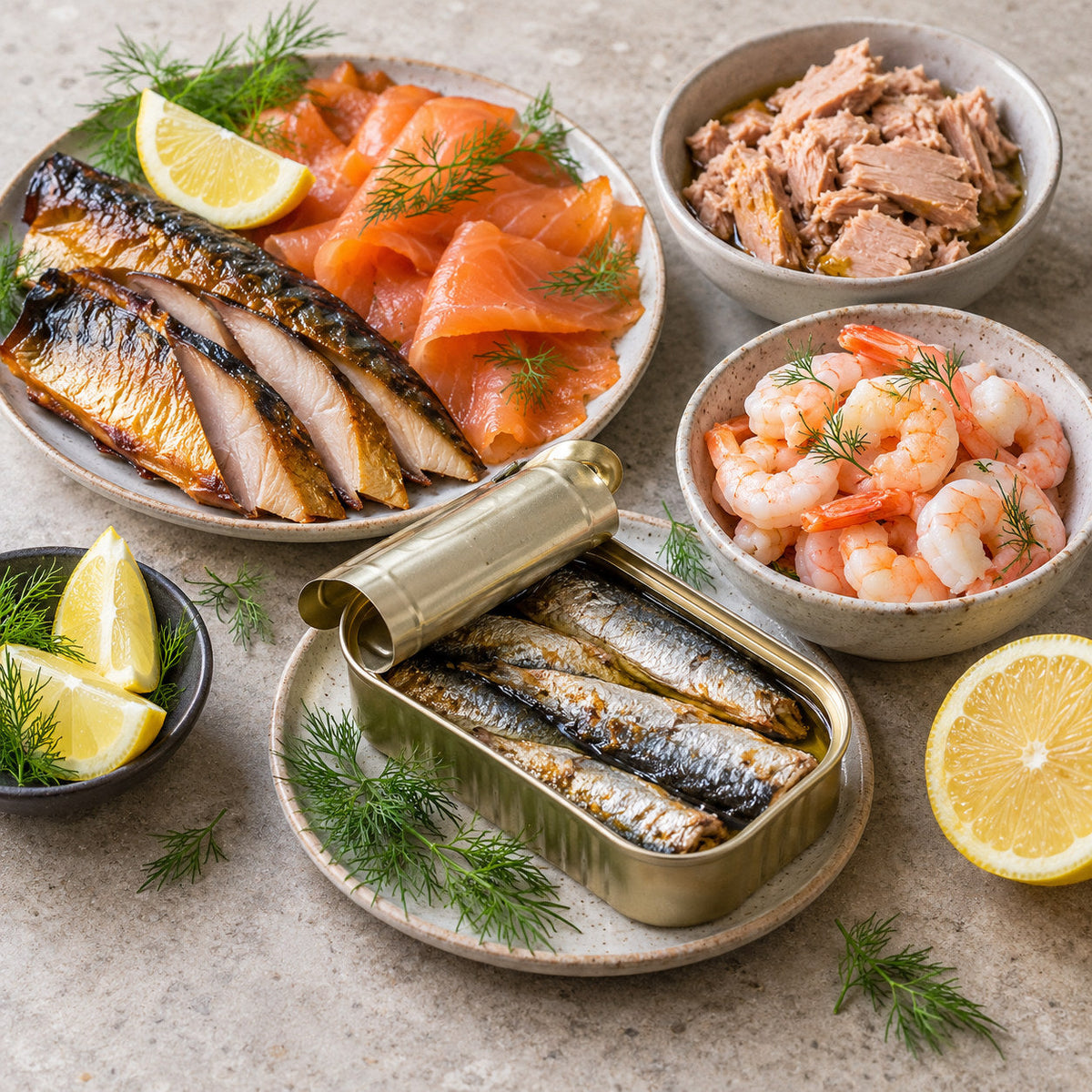 Selection of fish & seafood from Pantry's Dutch and European range