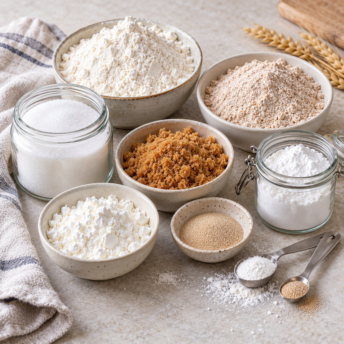 Selection of flour, sugar & baking essentials from Pantry's Dutch and European range