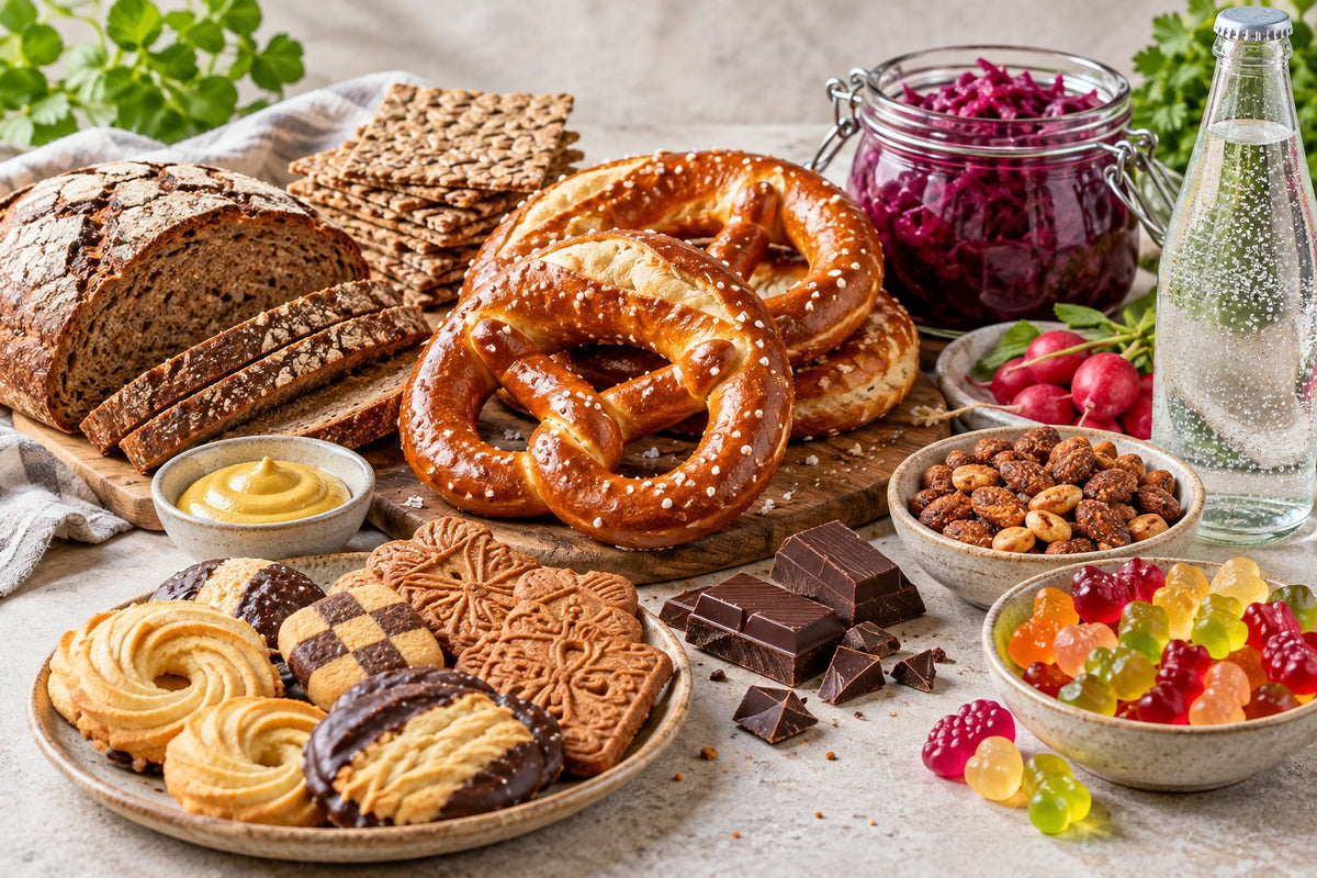 Selection of German food and drinks available from Pantry