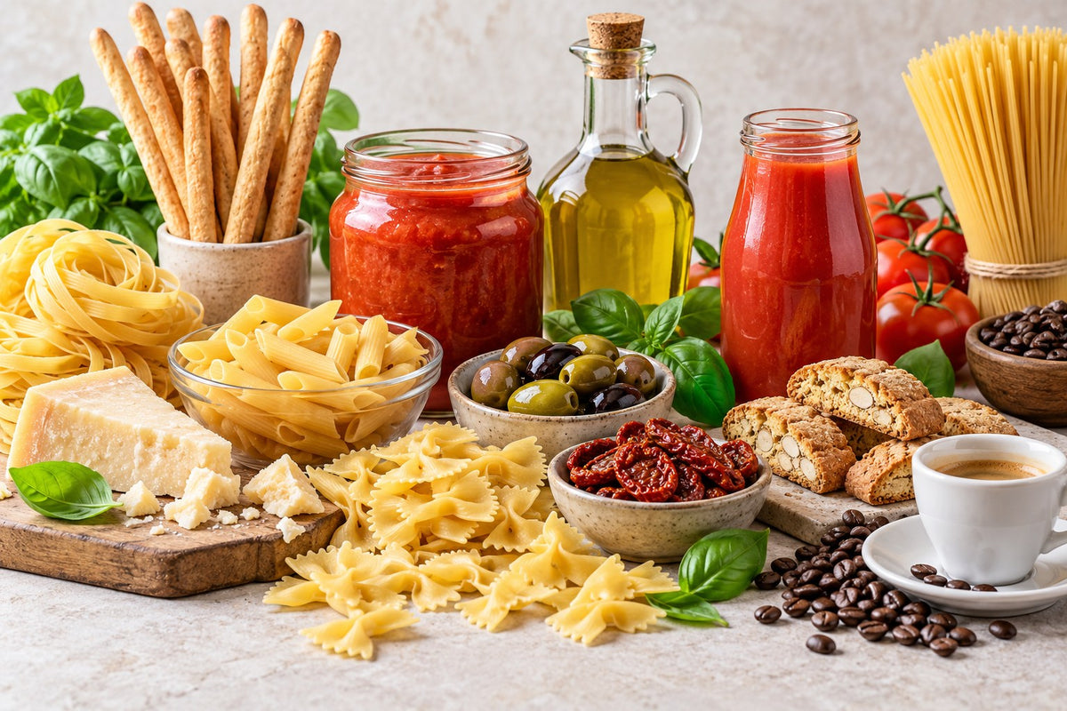 Selection of Italian food and drinks available from Pantry