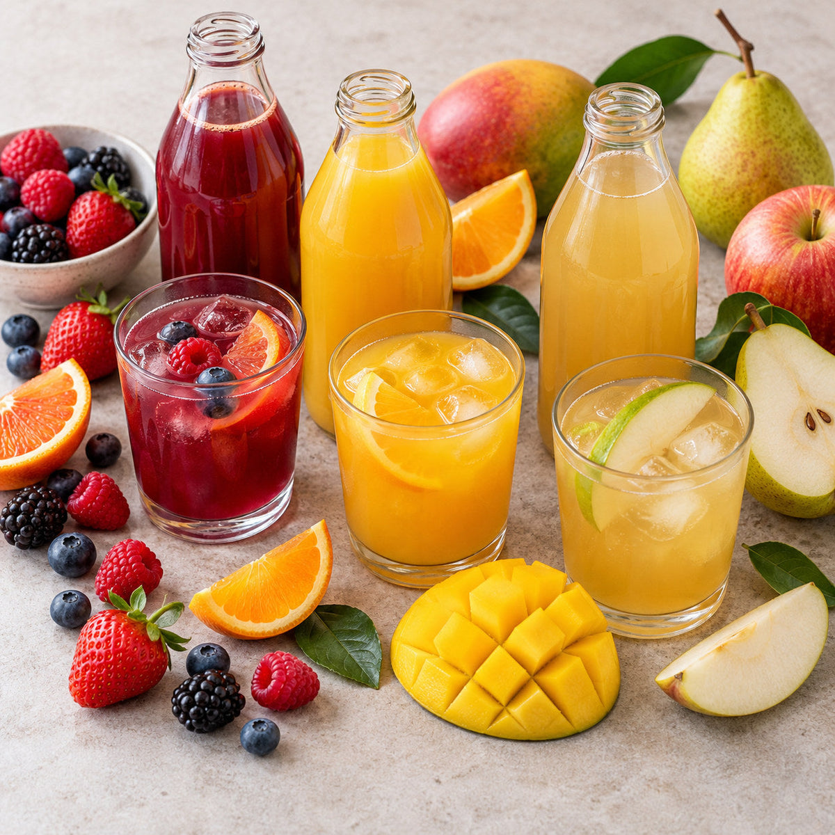 Selection of juice & fruit drinks from Pantry's Dutch and European range