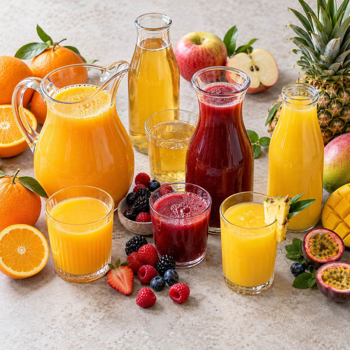 Selection of juice & fruit drinks from Pantry's Dutch and European range